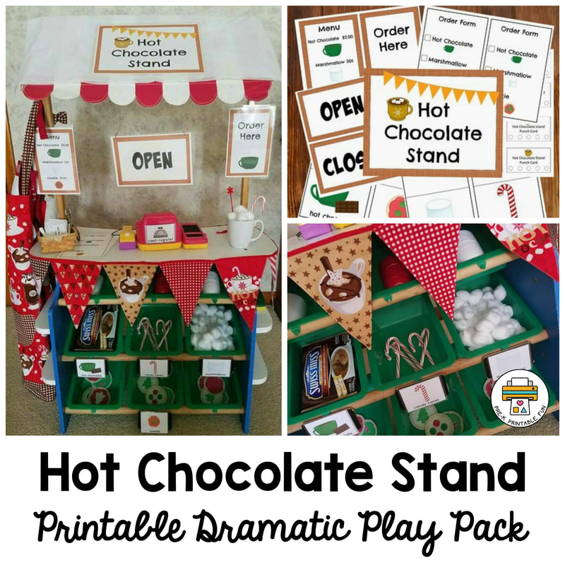 Hot Chocolate Stand Dramatic Play Pack Pre K Printable Fun