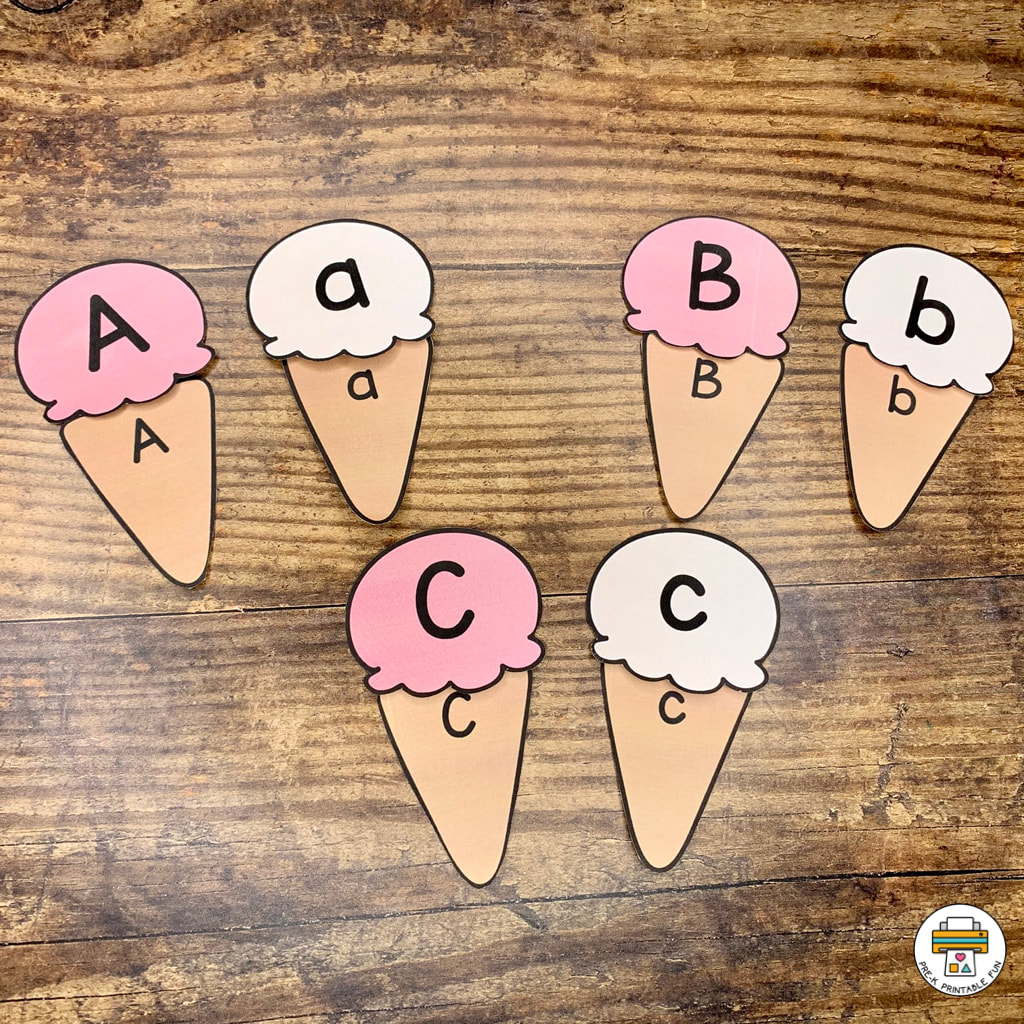 Ice Cream Cone Alphabet First Sounds Activity Pre K Printable Fun