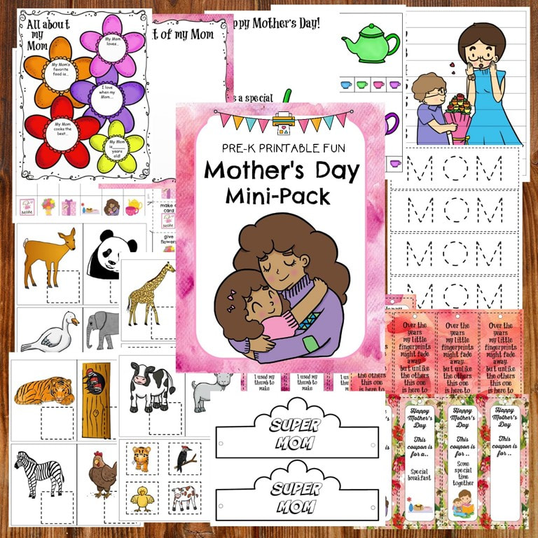Mother's Day Activity Pack - Pre-K Printable Fun