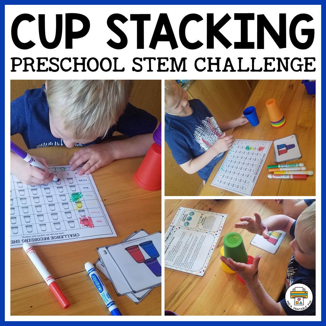 Simple Stacking Cups Activity for Toddlers - Hands On As We Grow®