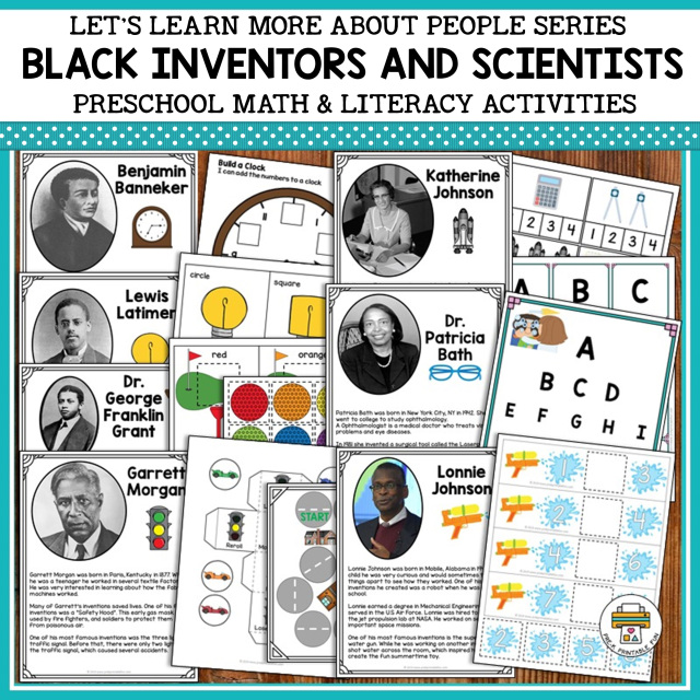 black-inventors-and-scientists-preschool-math-and-literacy-activities
