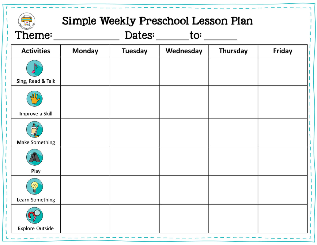 weekly lesson planner free printable
