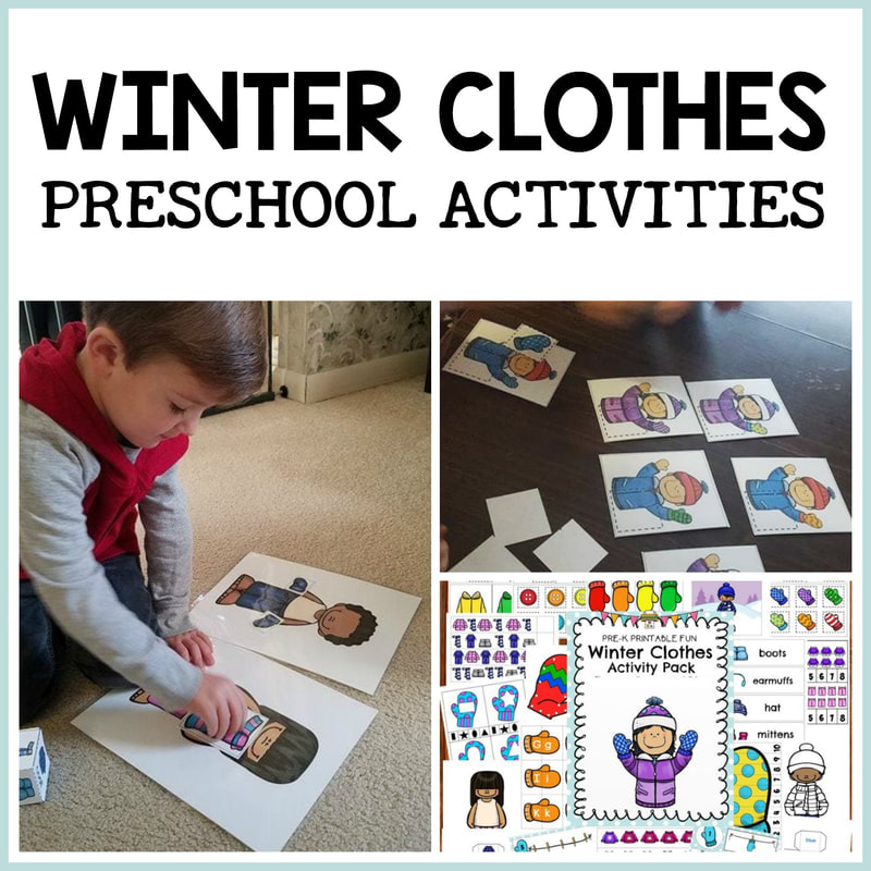 Winter Clothes Activity Pack