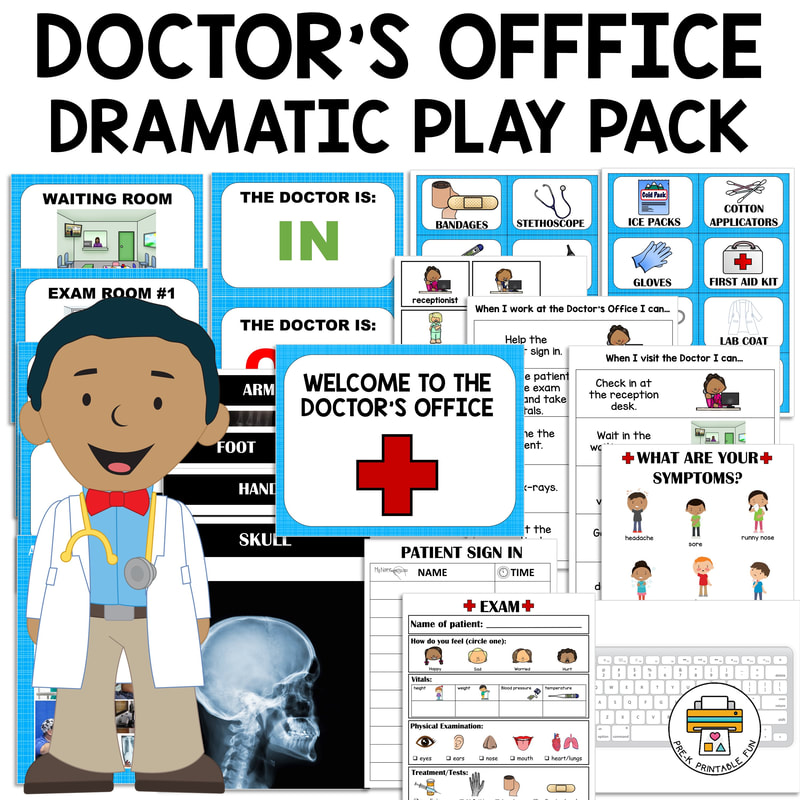 Doctor's Office Dramatic Play - Pre-K Printable Fun