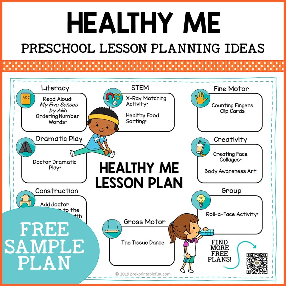 Healthy Me Preschool Activities - Pre-K Printable Fun