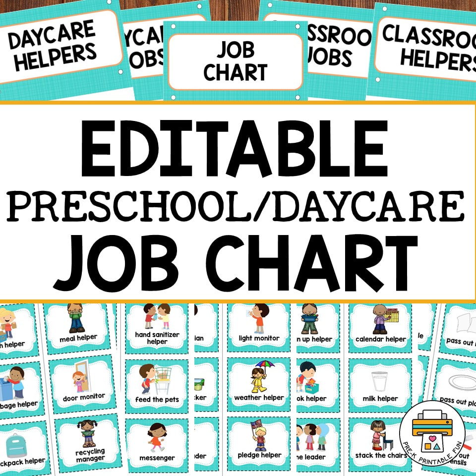 Free Preschool Job Chart Printables FREE PRINTABLE TEMPLATES