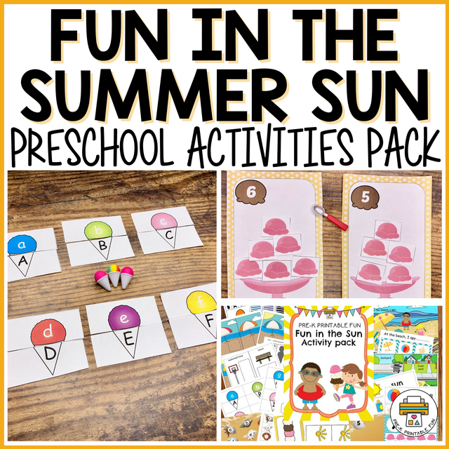 Fun in the Summer Sun Preschool Activities