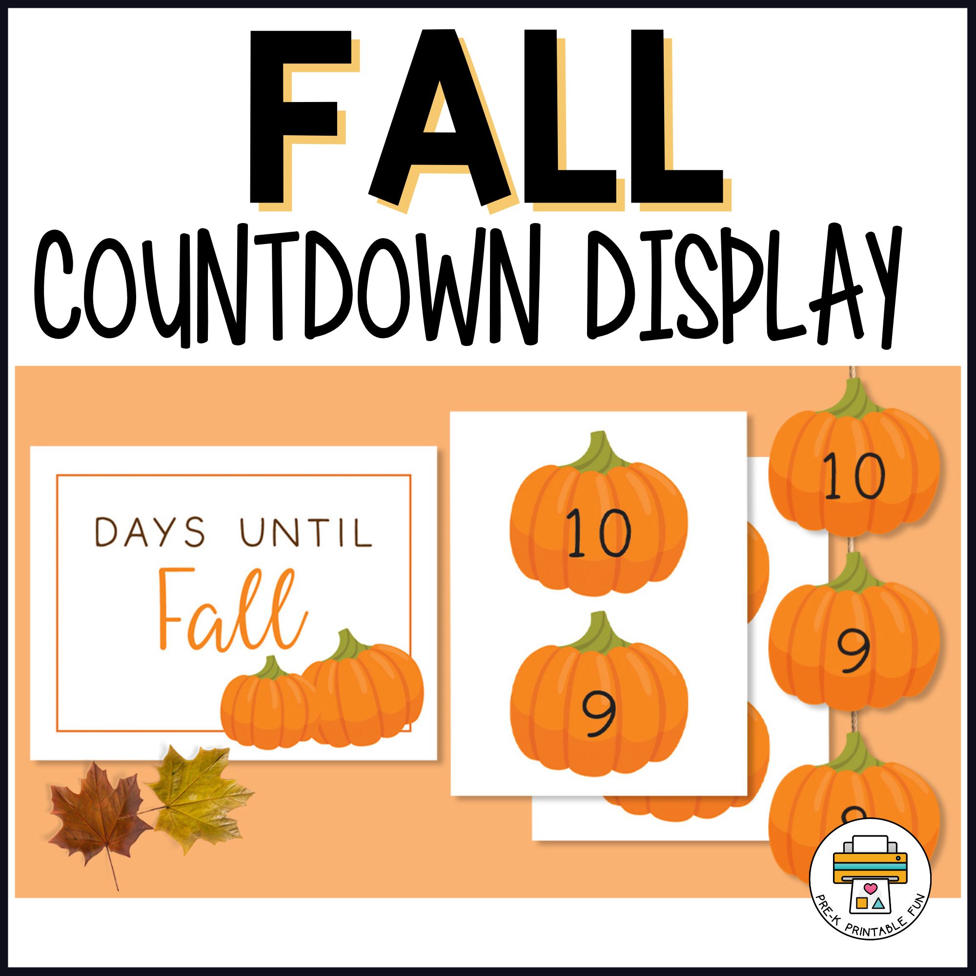Fall Countdown PreK Display