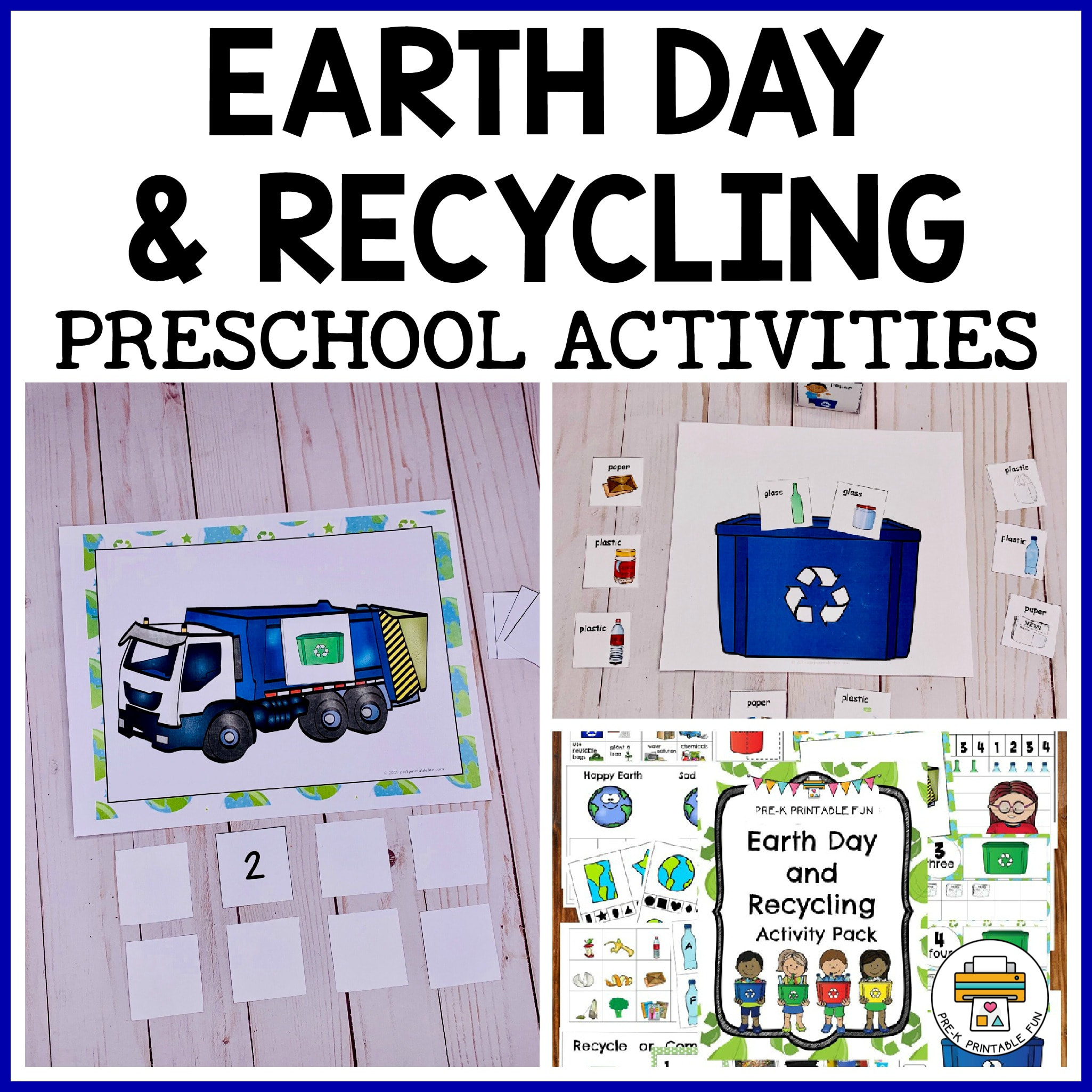 Earth Day Editable Name Craft Preschool Recycling Activity by Preschool  Packets